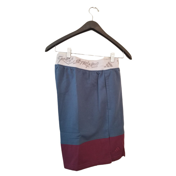 Adidas 3 Stripes Blue/Purple Men's Shorts Inner Drawstring Size L 34 Inseam 9 in - Picture 6 of 11